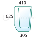 Pare-brise G. pour machine agricole CASE IH 5089554 adaptable