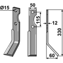 Fräsmesser Rechts 330 x 50 Forigo-Roteritalia Nachbau