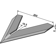 Cœur 200 x 4 mm pour bineuse STEKETEE 405720 adaptable - BlackSteel©