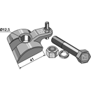 Support de dents complet pour KVERNELAND VF06565744 adaptable - BlackSteel©