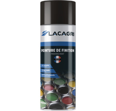 Peinture de finition Noir brillant STANDARD aérosol 400ml| LACAGRI