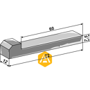 Clavette à talon pour épandeur 72 x 12 mm adaptable