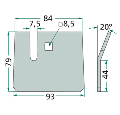 Racloir pour rouleaux packer HOWARD 180368 adaptable 