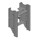 Lagerbock HVLB,W= 330 S32, lang,Solis Farm Serie, Schwarz      
