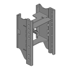 Lagerbock HVLB,W= 330 S32, lang,Solis Farm Serie, Schwarz      