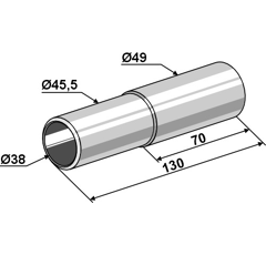 Adaptateur Ø 45,5 mm - 49 mm adaptable - BlackSteel©