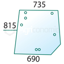 Vitre arrière de machine agricole MASSEY FERGUSON 4272761M1 adaptable