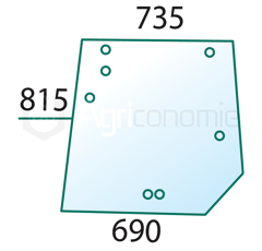 Vitre arrière de machine agricole MASSEY FERGUSON 4272761M1 adaptable