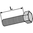 Sechskantschraube M10x1,5x30 ohne Mutter - galvanisch verzinkt