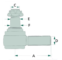 Kugelgelenk Lenkung Rechts für Traktor JOHN DEERE AL68255 Nachbau