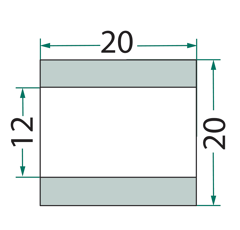 Entretoise 20x12 pour broyeur VOTEX adaptable 