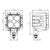 Phare de travail Carré 4 LED 10-60V 46W 7200 lumens 