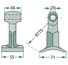 Hammerschlegel 55 mm für Mulcher SPEARHEAD - Nachbau