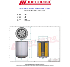 Filtre à huile adaptable HIFI FILTER SO11019