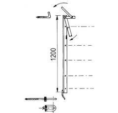 Kit fermeture barrière 1,20 m