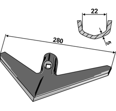 Gänsefußschar für Scheibenegge LEMKEN 3374357 Nachbau