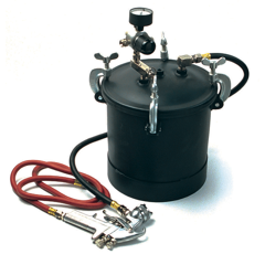 Lakierpistole mit Druckkessel 5,5 bar Arbeitsdruck,8,5 l Behälterinhalt        