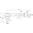 Rotule axiale droite pour machine agricole CASE IH 1537620C1 adaptable