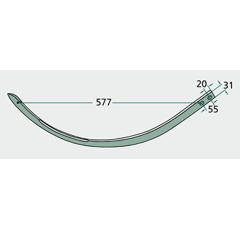 Aiguille pour presses à balles DEUTZ-FAHR 06573024 adaptable