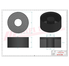 Filtre à air primaire adaptable HIFI FILTER SAM7108