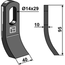 Fléau pour broyeur 95x40mm FERRI  adaptable - Blacksteel©