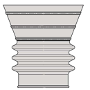 Entonnoir en caoutchouc pour tube Ø 249 x 273 mm adaptable