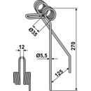 Striegelzinken Ø 5,5 mm SAXONIA Nachbau