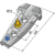 Halter komplett - Serie 200 - Bourgault - Gewicht 0.490 kg - Nachbau