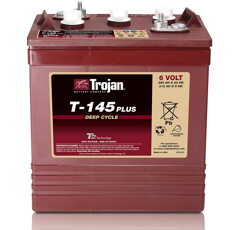 Trojan-Batterie 6 V 215 AH c20, Trojan- Deep Cycle