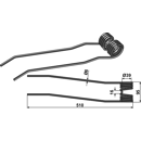 Dent de fenaison gauche 53020 adaptable - BlackSteel©