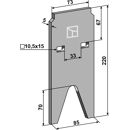 Racloir pour herses rotatives LEMKEN 3492017 adaptable - Blacksteel©