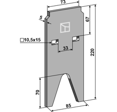 Racloir pour herses rotatives LEMKEN 3492017 adaptable - Blacksteel©