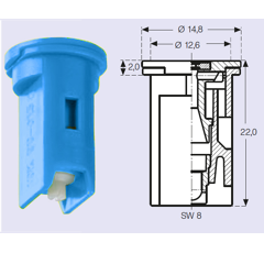 Lechler IDK 90-03 C Keramik - blau