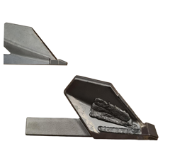 Aileron coutre Droit avec carbure, plaquettes carbure arrière et rechargement GRÉGOIRE BESSON 172324 adaptable