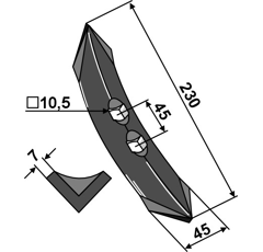 Soc 230 mm pour cultivateur WEAVING 1315 adaptable