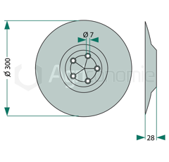 Disque bombé pour semoir PÖTTINGER 7990225211 adaptable