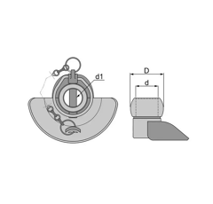Rotule avec cône de guidage catégorie 2 Ø 28,7 x 56 mm - WALTERSCHEID