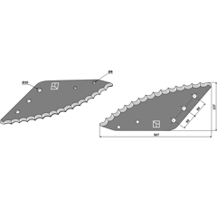 Couteau pour mélangeuse SEKO 24479003 adaptable - Blacksteel©