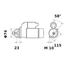 Anlasser IS 1404 / 12V 2KW Z13 Mahle-Iskra-Letrika 13 Zähne