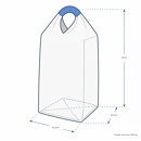 Big Bag Engrais avec doublure | 62,5 x 62,5 x 155 cm