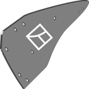 Versoir gauche pour charrue LEMKEN 3441241 adaptable - Blacksteel©