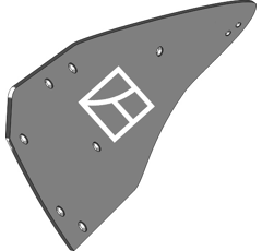 Versoir gauche pour charrue LEMKEN 3441241 adaptable - Blacksteel©