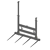 Pic bottes frontal 1802 mm pour type d'attelage QUICKE 3 adaptable