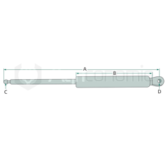 Vérin à gaz pour machine agricole FIAT 5125289 - 5116437 adaptable