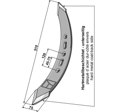 Pointe twist - modèle gauche 10 mm pour AMAZON adaptable