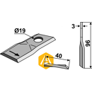 Couteau gauche pour faucheuse PÖTTINGER 434998 adaptable - Blacksteel©