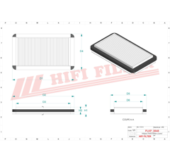 Filtre à air adaptable HIFI FILTER SC50377