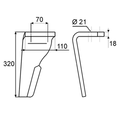 Kreiseleggenzinken rechts 3377012 LEMKEN ZIRKON 6 od. ZIRKON7 - Nachbau