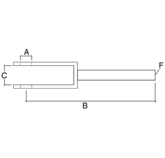 Hubstangengabel rechts für Traktor JOHN DEERE L78575 - Nachbau