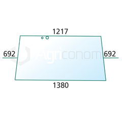 Vitre arrière pour machine agricole FENDT 186813051200 adaptable